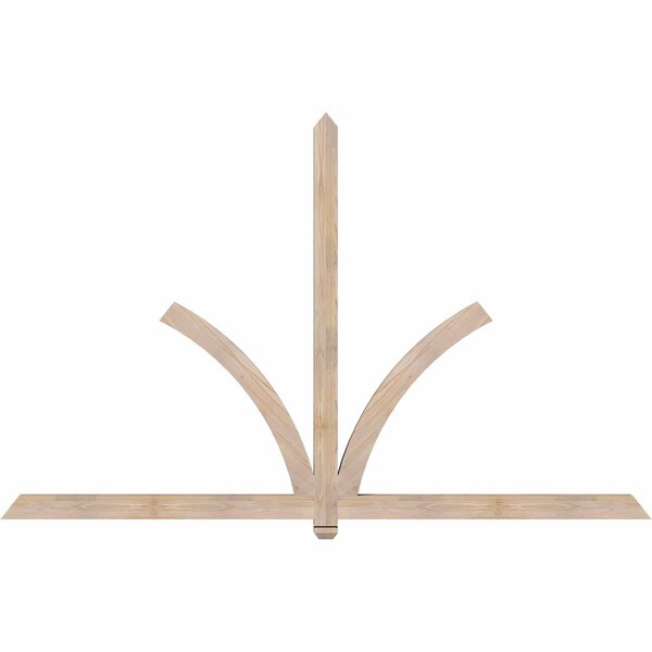 Ekena Millwork Redmond Smooth Timber Gable Bracket, Douglas Fir, 96"W x 60"H x 3 1/2"D x 3 1/2"F, 15/12 Pitch GBW096X60X0404RED00SDF - main